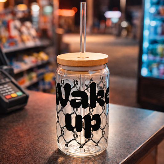 wake up sipper glass