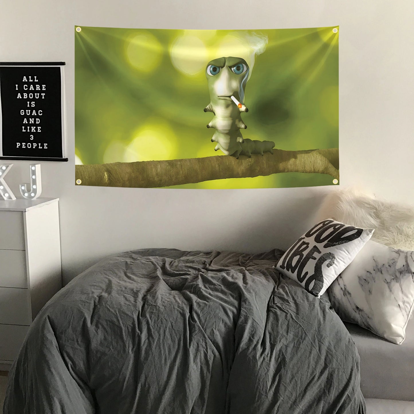 Funny Caterpillar Meme Flag